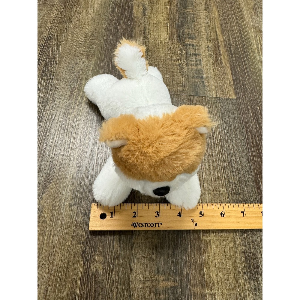 Aurora World‎ White Tan Dog Plush Stuffed Animal Floppy Lying Puppy 8x5 Inch - Picture 11 of 13